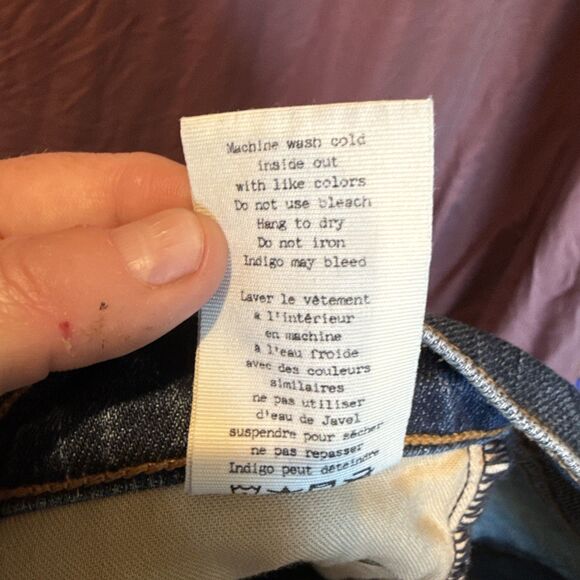 Rag & Bone The Dre Low Rise Stretch Destroyed Blue Jeans Women’s Size 25 - Picture 9 of 10